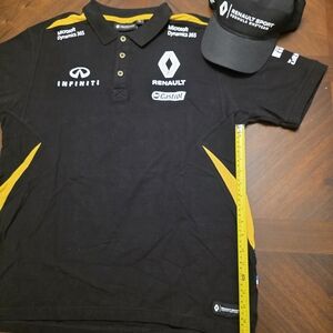 F1 Renault Sport Black & Yellow Polo Shirt with Cap
